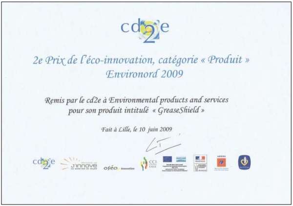 2009 - Eco Innovation Award - Paris - France